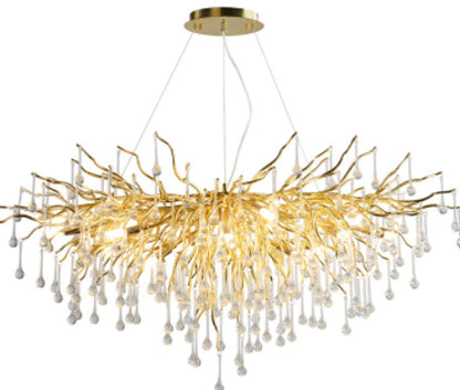 Postmodern Light Luxury Chandelier Water Drop Crystal Lamp Atmosphere