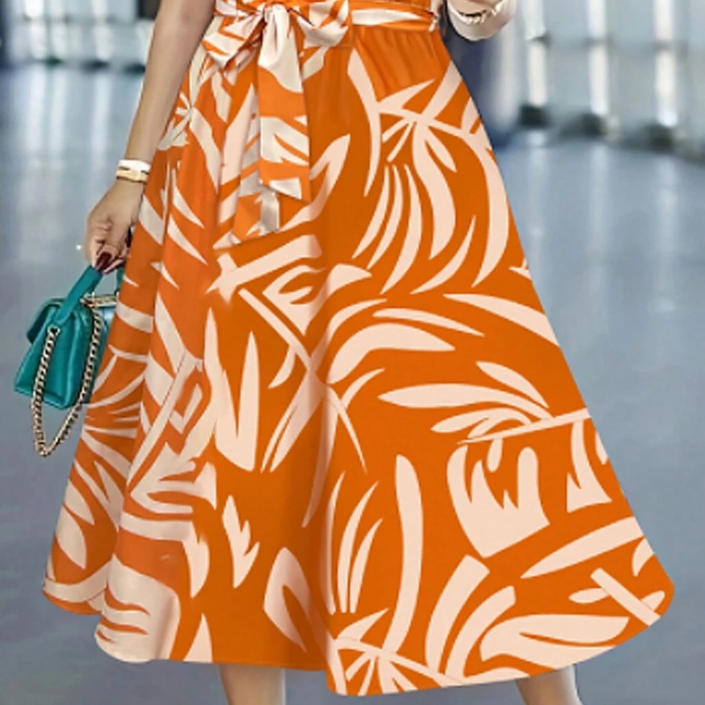 Elegant Short Sleeve Long Shirt Dress