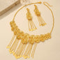 Bridal Necklace Earrings Hollow Carved Jewelry