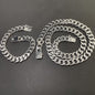 Electroplating 925 Silver 10MM Square Buckle Necklace Bracelet Set