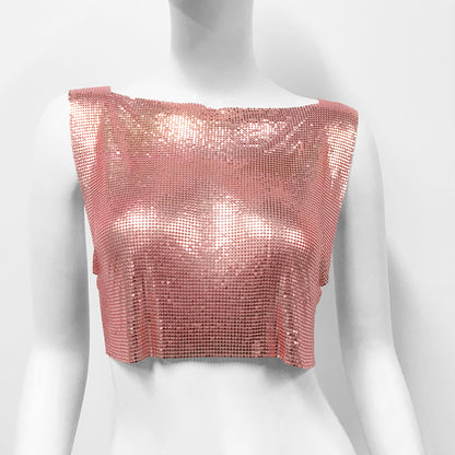 Women's Metal Sequins Top Sweet And Spicy Style Vest