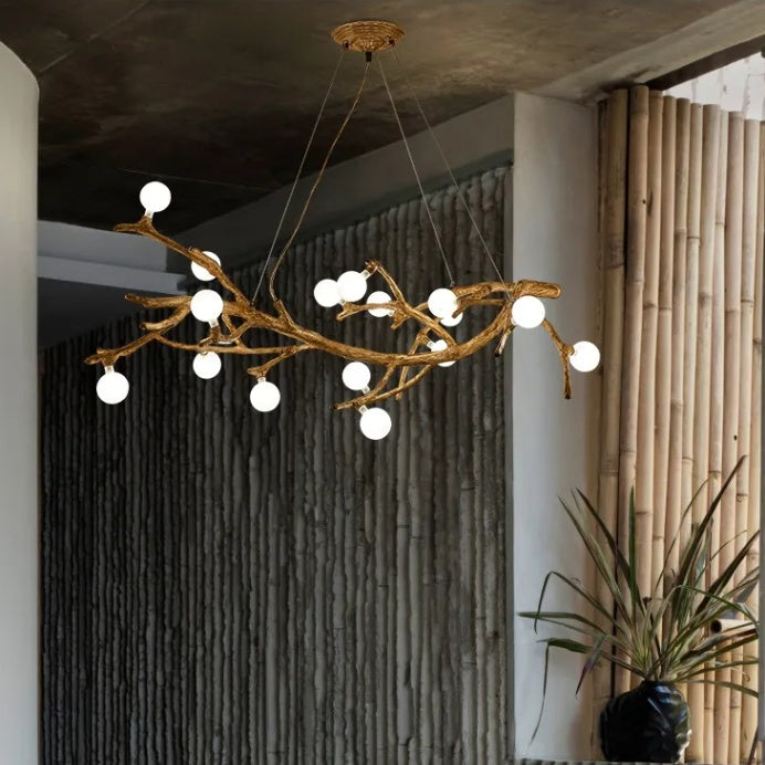 Restaurant Chandelier Decorative Tree Branch Lights Zen Japanese Wabi-sabi Wind Lamps