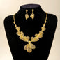 Bridal Necklace Earrings Hollow Carved Jewelry